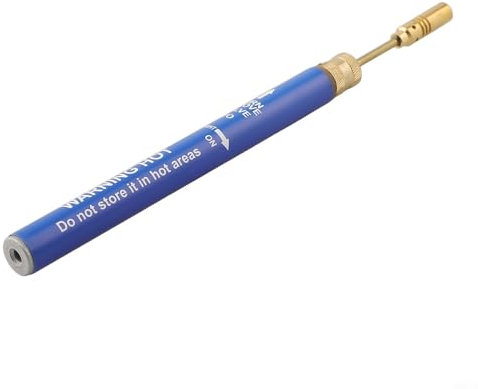 Saldatore a gas butano blu senza fili a matita aerografo, ricaricabile, strumento di saldatura portatile per gioielli, elettronica, piegatura di tubi in PVC, riparazione ottica (1 pezzo, gas non