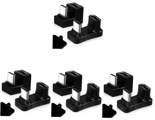 Housoutil 4 Juegos Adaptador Giratorio Tipo C Adaptador Usb-c Conducir Enchufar En Ángulo De Ángulo Recto Usb C En Ángulo Usb-c De 90 Grados 2 Piezas * 4