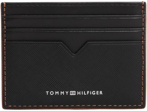 Tommy Hilfiger TH Edge CC Holder AM0AM13793 Porte-Cartes pour Homme Noir Taille Unique, Noir (Noir), One Size