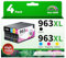 colorfly 963xl Multipack Patronen Kompatibel mit HP 963 963XL für Officejet Pro 9010 9012 9013 9014 9015 9016 9018 9019 9020 9022 9023 9025 9026 9028 (Schwarz Cyan Magenta Gelb)