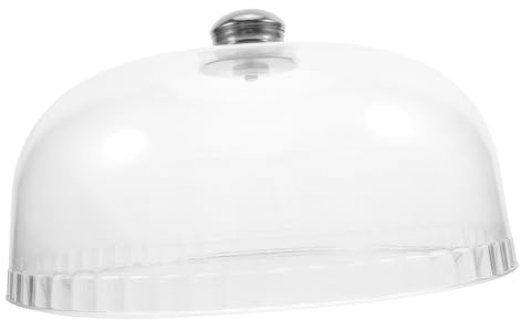 GLEAVI Cubierta para Exhibir Postres Acrílica Transparente 25.5x11.5 Cm Reutilizable De Alimentos con Asa Práctica para Tartas y Bandejas