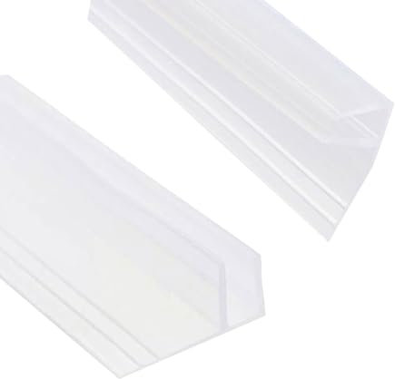 Junta de ducha con forma de F de 200 cm, para puertas de cristal, junta de repuesto de goma para puerta de cristal, junta impermeable para ducha o mampara de ducha (para grosor de cristal de 6 mm)