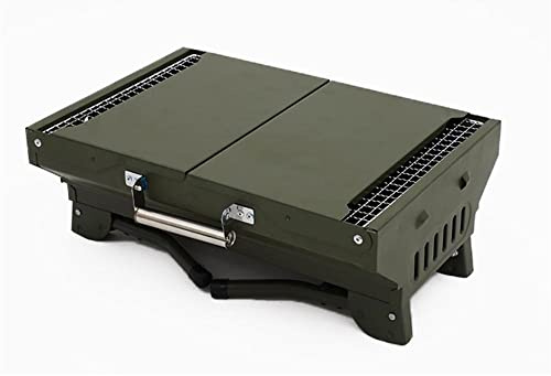 HBJWOV Portable Barbecue Grill Fold Charcoal Tabletop Mini Stand Outdoor Camping