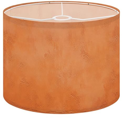 Boho Lampshades Lamp Shades 11x11x9 Terracotta Colored Plaster Warm Ochre Abstract Patterns Rough Texture Light Shade for Table Lamps Floor Lamps Drum Lamp Shades Lampshade Replacement