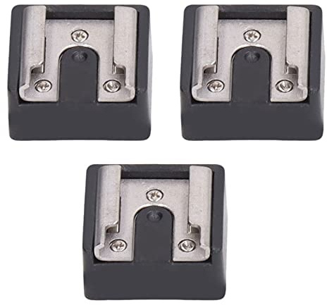 Keenso Soporte de Zapata Duradero para Trípodes, 3 Soportes de Zapata de Metal para Soportes de Flash, Adaptador Universal de Montaje de de Flash