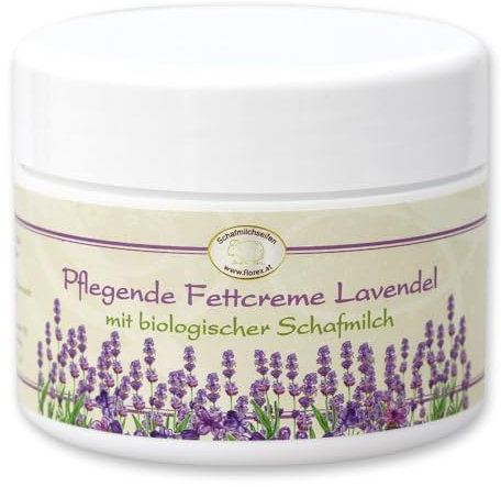 Florex Fettcreme mit bio Schafmilch & Lavendel 125ml aus Österreich- zur Regeneration rissiger & strapazierter Haut mit entzündungshemmender Wirkung