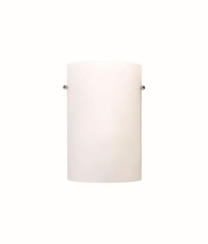 Kuzco Lighting Hudson 9 Wall Sconce | Opal Glass Shade | Modern Half Cylinder Wall Light | Made of Steel and Glass | 6 W x 9 H x 3 E | 60331