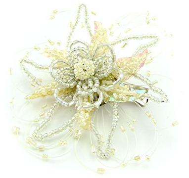 Meilliwish Elegant Schön Blume Brosche Pin Corsage für Frauen Mädchen (A97)(White)