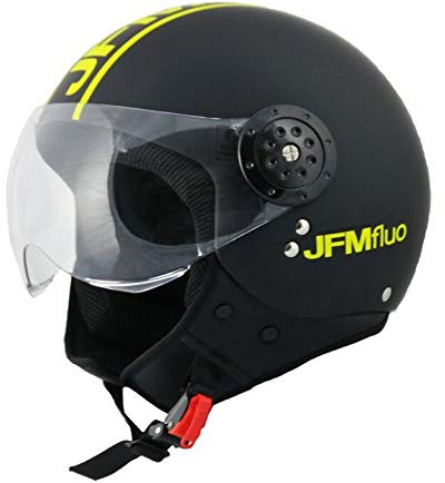 JFM CASCO JET 427 NERO/ARANCIO FLUO (M, NERO/GIALLO FLUO)