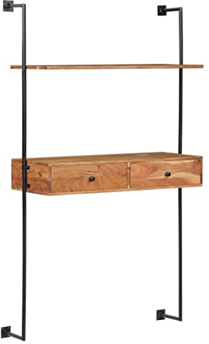 vidaXL Wandschreibtisch 90x40x170 cm Massivholz Akazie