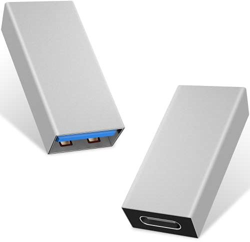 Duttek USB C auf USB Adapter, USB C Buchse auf USB A Buchse Adapter Anschluss kompatibel mit iPhone 11, Google Pixel, Samsung Galaxy S20, Huawei (2 Stück)