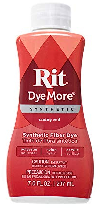 Rit DyeMore Single Bottle 7 Oz. Synthetic Liquid Fiber Dye for Clothing, Décor, and Crafts – Racing Red