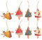 Bseical 8 Pcs Weihnachten Deko Geschenke Figuren Engel Anhänger Tannenbaum Bastelset Geschenkanhänger Fensterschmuck Baumschmuck