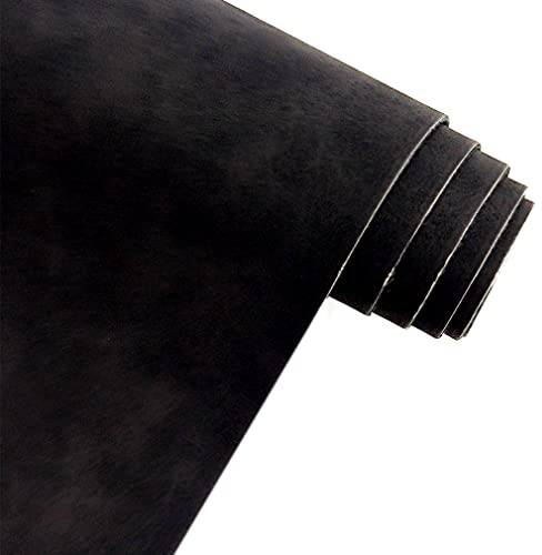 XHT Schwarzes Wildleder-Kunstleder-Stoff, 30 x 135 cm, wasserdicht, Kunstleder, für Ohrringe, Taschen, Haarschleifen