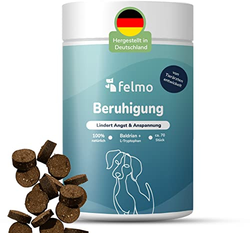 Beruhigungssnacks für Hunde mit Baldrian und L-Tryptophan – Leckerlis zur Begleitung von Stress und Unruhe, unterstützen entspannte Momente und Wohlbefinden