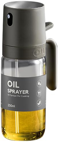 JDXFENG Diamondo - Pulverizador de aceite de 250 ml para cocinar, botella versátil de aceite de oliva para cocinar, versátil pulverizador de aceite comestible, botellas de spray recargables a prueba