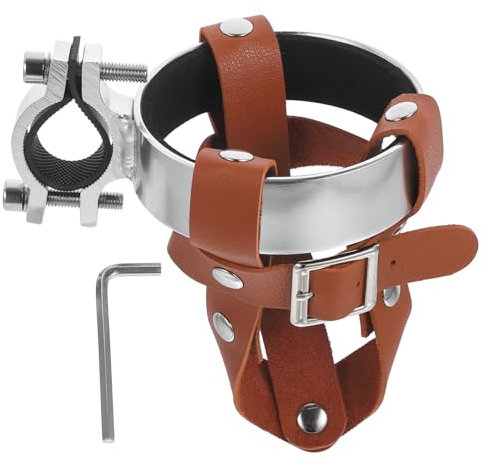Supvox 1 Satz Flaschenhalter Aus Leder Motorradständer Becherhalter Für Kinderwagen Aufbewahrungsgestell Für Fahrräder Fahrrad Lenker Halter Getränkehalter Für Pu Zubehör Reiten