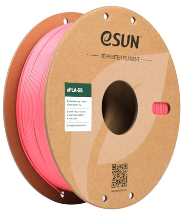 eSUN Filamento PLA 1,75 mm, filamento di Basic PLA per stampanti 3D Precisione dimensionale +/- 0,05 mm, bobina da 1 kg (2,2 libbre) Filamento PLA veloce per stampanti 3D, Rosa
