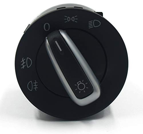 Light Switch Chrom European Scheinwerferschalter/Fit for VW Golf 5 6 GTI MK5 Mk6 / Fit for Jetta 5 6 / Fit for Passat B6 Touran Tiguan Seat Alhambra OEM 5ND 941 431 A Automatic Light Switch