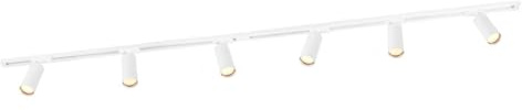 Ledvion Sistema de rieles iluminacion 2m Blanco 6 focos blanco calido