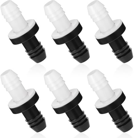 6 Stück 3/8 one way check valve air,10mm Rückschlagventil, Rückschlagventil Waschmaschine Einsteck Widerhaken Rückschlagventil Rückschlagventil Wasser Rücklaufventil für Brenngas Flüssigkeit Luft