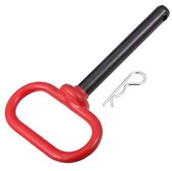 Partuto 1/2 x 3 5/8 Inch Trailer Towing Handle Hitch Clevis Pin and Clip for Lawn Mower Trailer Towing Cargo Boat RV Car Truck Bike Tractor Tow Hitch Lock Pins Red Replacement