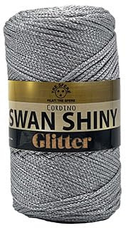 Tre Sfere CORDINO SWAN SHINY GLITTER 85% PP 15% LUREX CF.250 GR. (Grigio/Argento 6401)