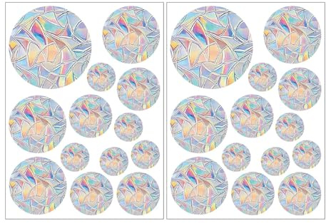 Runden Prisma Fensteraufkleber,26 PCS Sonnenfänger Vogel Anti Kollisions Fenster Aufkleber Prisma Fensteraufklebers Fensteraufkleber Regenbogen Fensterfolie,Vogelschutz für Glasscheiben,für Window