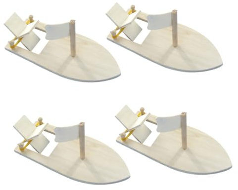 ADOCARN 4satz Segelschiff-modellbausatz Aus Holz Diy-malerei Leeres Holz-materialpaket Für Heimunterricht Und Kindergartenaktivitäten Robuster Und Leichter Bau Für Schreibtischorнаменовани