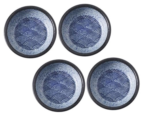 GRIRIW 4pezzi Ciotole Per Salsa Piatti Per Salsa Piccole Ciotole Per Snack e Condimenti Per Ristoranti e