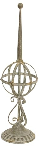 Posiwio dekoratives Dekoobjekt Gartendekoobjekt Rankobjekt Metall grau-rost Vintage Optik