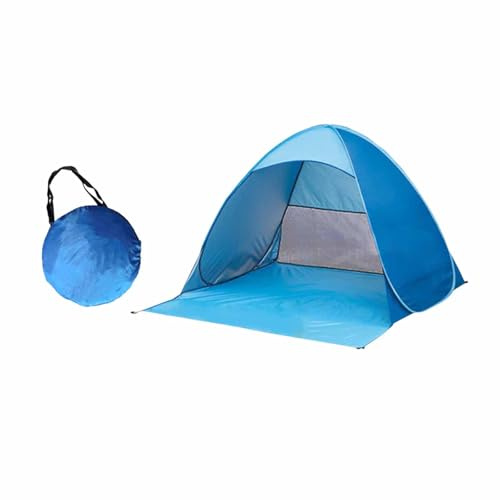 Generisch Strandzelt, Pop-Up Beach Shelter, Beach Tent, Extra Leicht Automatik Strandmuschel mit Boden Sonnenschutz UV-Schutz, Familie Tragbares Strand-Zelt Outdoor Beach Tent Tragbar (1020g)