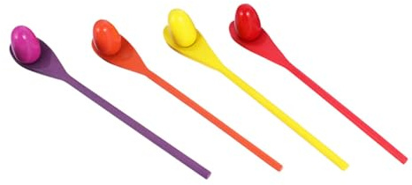 GALPADA 4 Ensemble Jeu Équilibre Bois Cuillère et Œuf pour Garçon Fille Jeu de Course Plein Air pour Développement de Équilibre et Coordination