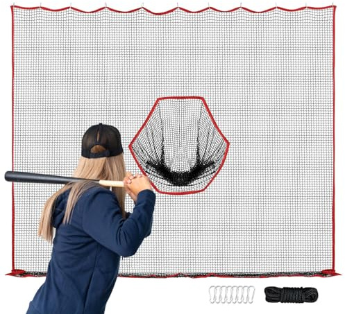 Practice Net Barrier - 10x10ft Backyard Hitting Net, Durable Training Equipment, Swing Driving for Chipping Aid | Portable Ball Catcher Netting For Garden Sports Home Outdoor Practice