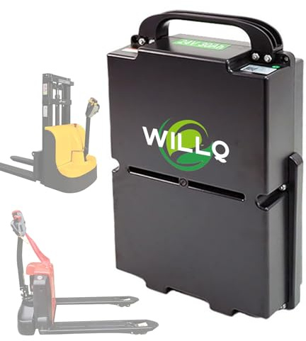 WILLQ Batterie Lithium 48 V 20 Ah 30 Ah pour transpalette électrique, 3 500 Cycles et Plus, avec BMS Intelligent intégré pour Moteur 250 W, 500 W, 750 W, 1 000 W, 1 500 W,48v30ah