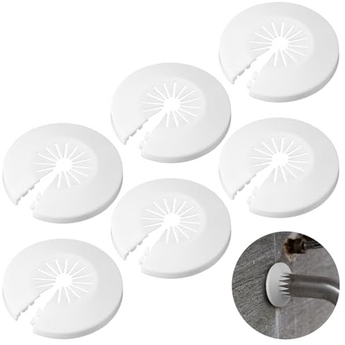 6 Stück Heizungsrohr Rosette, Heizungsrohr Abdeckung, Weiß Rosetten für Heizkörperrohre, Klapprosette Rohrabdeckung für Warm- und Kaltwasserrohre, Gasrohre und Leitungsrohre