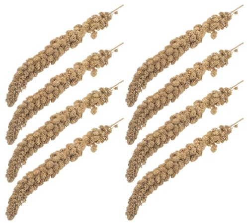 FONDOTIN Getrocknete Hirse Leckerli für Wellensittiche und Papageien 500g Vogelsnack mit Schale Naturbelassenes Vogelfutter für Nymphensittiche Finken und Kleintiere
