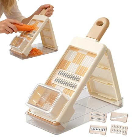 Hachoir – Appareil de découpe et râpe 4 en 1, râpe à tomates, pour couper le fromage, les oignons, les pommes de terre, les carottes, l'ail