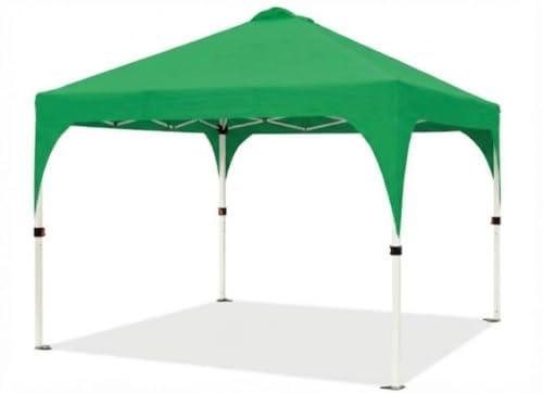 Acekool Pabellón Plegable Comercial De 3 x 3 m Verde, Ventana para Iglesia Europea, Sistema De Fijación Central, Tejido Oxford 150D, Altura del Techo De 270 cm, Fijación Sin Cortinas