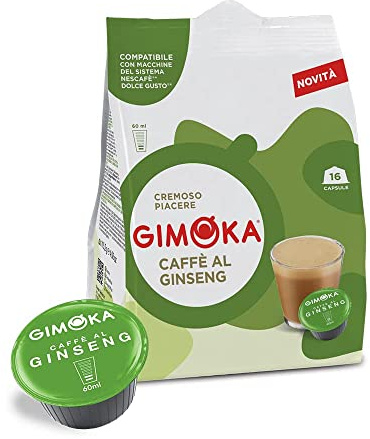 96 Capsule COMPATIBILI Dolce Gusto GIMOKA Caffe' AL Ginseng