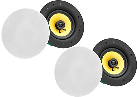 Pronomic Set 2 CLS-540 WH Altoparlanti da Incasso High-End in Tessuto, 2 Vie, Woofer 5,25, Tweeter 0,75, 40/160W RMS/Peak, Equalizer, Crossover, bianco.