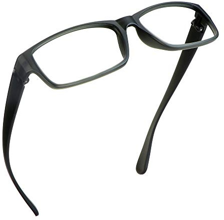 LifeArt Blu-ray-Brillen, Lesebrille für Computer, transparente Linse, Kopfschmerzen reduzieren & trockene Augen verhindern, Mode für Männer/Frauen +1.25