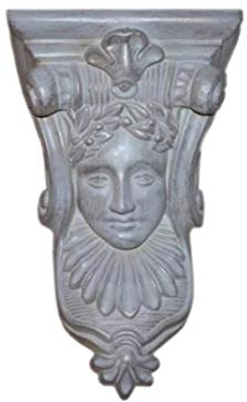 Antikes Wohndesign 2 x Wandkonsole Wandkonsolenlen Weiß-Beige-Gold