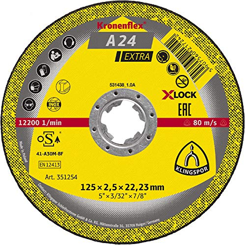 NEU! Klingspor A 24 Extra Trennscheibe | 115 x 2,5 x 22,23 mm | X_LOCK | 25 Stück | gerade
