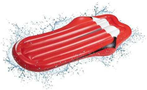 Mondo Toys - Air Mat Jumbo Tongue - Materassino d’acqua gonfiabile forma di lingua - ideale per mare, spiaggia, piscina - per adulti e bambini - 78 x 183 cm - 16816