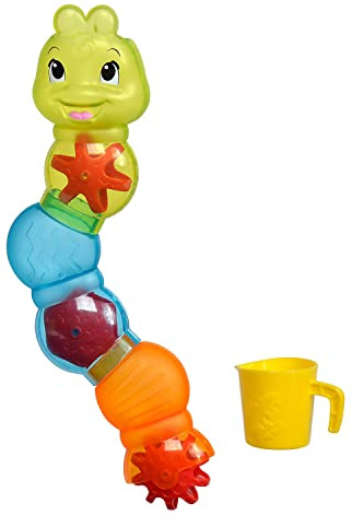 Simba 104010026 - ABC Wasserparcour Raupe, Badewannenspielzeug, 3 Teile, mit Füllbecher, 10cm, Wasserspaß, Babyspielzeug, ab 2 Jahren