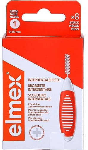 elmex Interdentalbürsten orange ISO 0,45 mm Größe 1, 8 St. Interdentalbürsten
