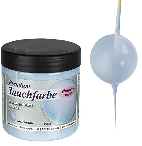Ideen mit Herz Premium-Tauchfarbe mit Vintage-Matt-Effekt | 250 ml (pastellblau)