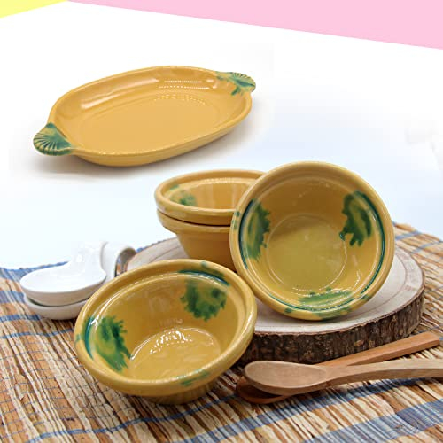 Cuencos Aperitivos de Cerámica Originales | Set Aperitivos para Servir Salsas y Picoteo | Hecho en España | Cuencos Cocina (Cuencos Aperitivos Cerámica)