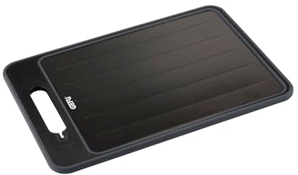 GEFU Cut Pro Defrosting & Chopping Board, Aluminium Defrosting Side & Non-Slip Cutting Surface, Juice Groove, Grating Surface, Knife Sharpener, Dishwasher Safe